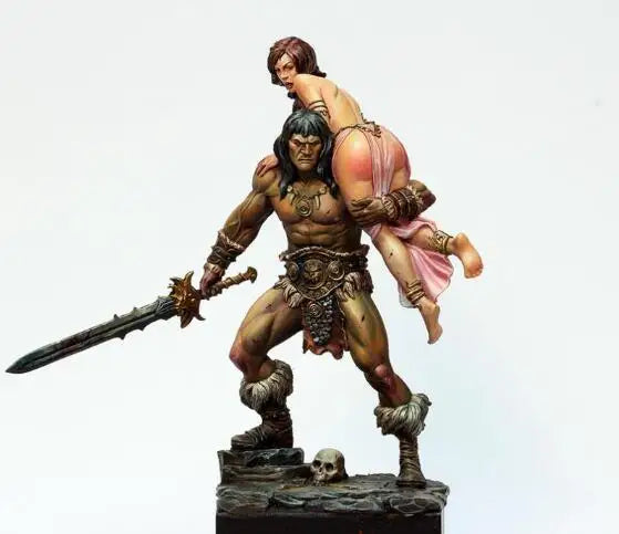 1:24 Scale Barbarian & Princess Figure Resin