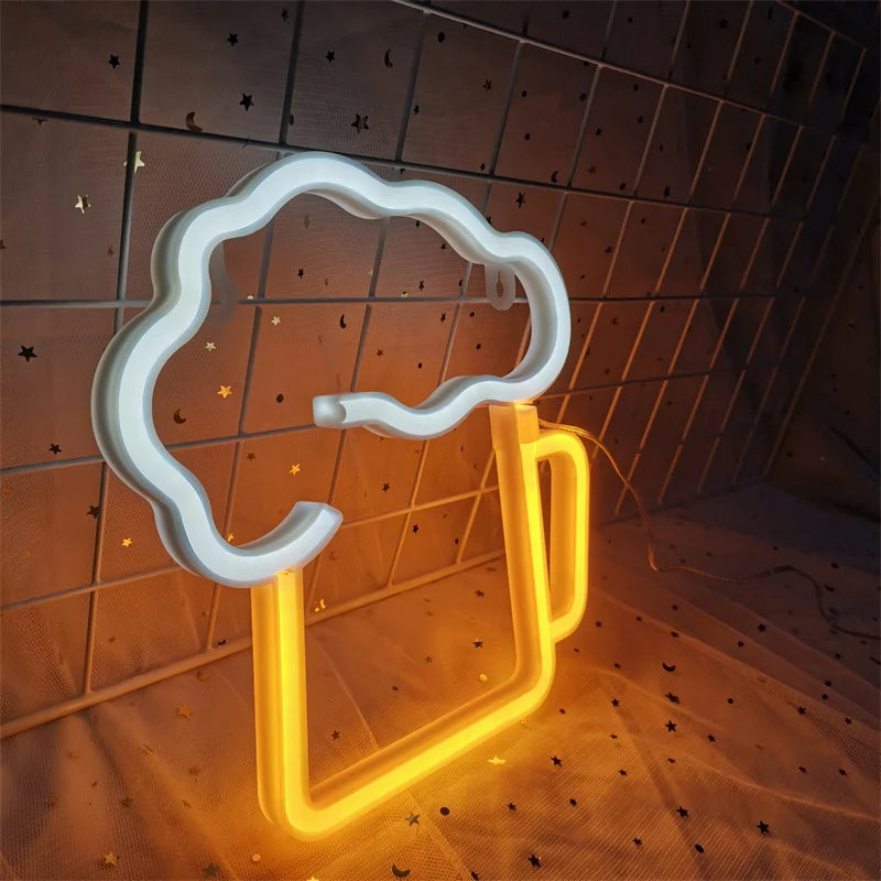 Cold Beer Cheers LED Neon Light Sign