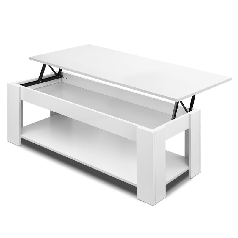 Artiss Coffee Table Lift-top Coffee Table White