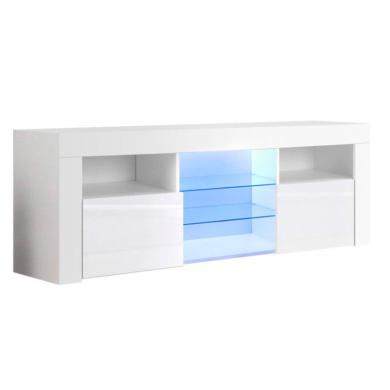 Artiss Entertainment Unit TV Cabinet LED 145cm White Angus