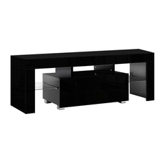 Artiss Entertainment Unit TV Cabinet LED 130cm Black Elo