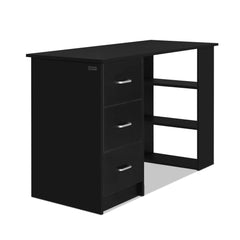 Artiss Computer Desk Drawer Shelf Cabinet Black 120CM