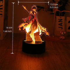 Genshin Impact 3D Night Light for Bedroom