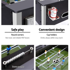 5FT Soccer Table Foosball Football Game Home Family Party Gift Playroom Black