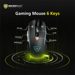 Gaming Mouse Rainbow Wired Breathing LED 6 Buttons DPI Switch Hi Performance PC